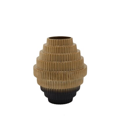 Orelana Large Ombre Gold and Black Vase