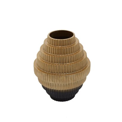 Orelana Large Ombre Gold and Black Vase