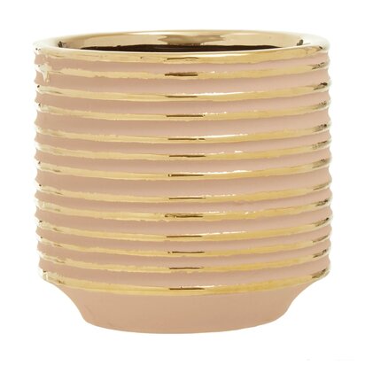 Wesacombe Blush Pink and Gold Small Ceramic Planter