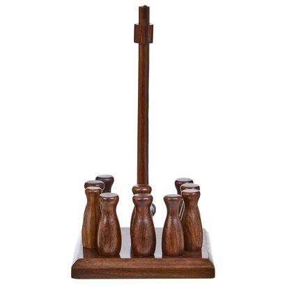 Prionell Games Sheesham Wood Bar Skittle Set