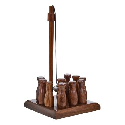 Prionell Games Sheesham Wood Bar Skittle Set