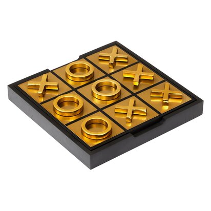 Prionell Games Black And Gold Aluminium Noughts and Crosses