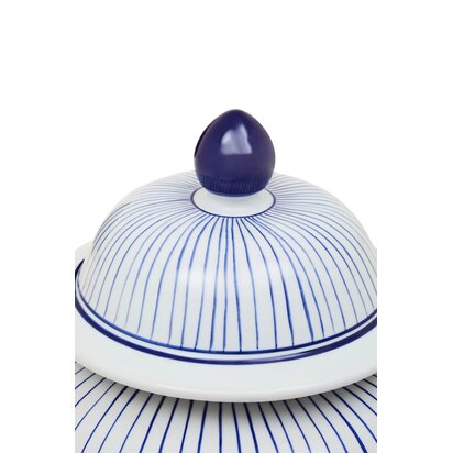 Fenerdale Large White And Blue Ceramic Jar