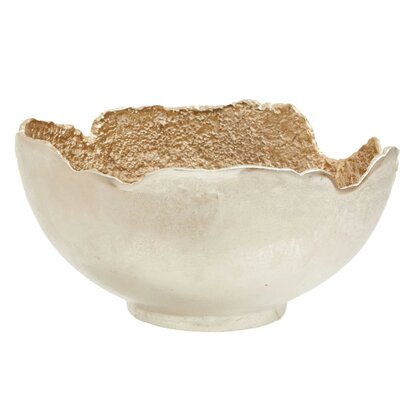 Maronell Large Two Toned Silver and Gold Finish Bowl