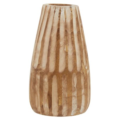 Emermont Large Wooden Engraved Vase