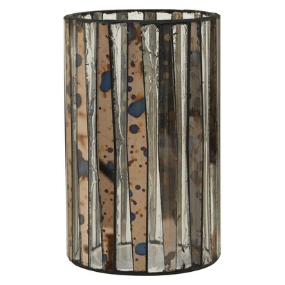 Niaelley Smoked Anitque Finish Large Candle Holder