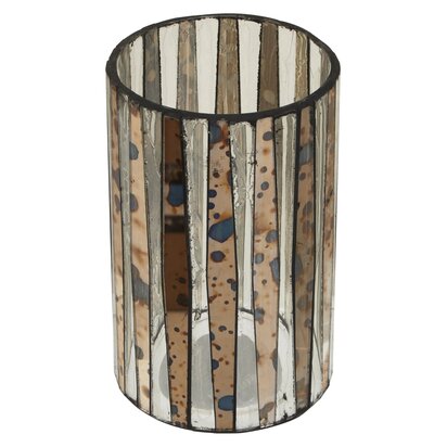 Niaelley Smoked Anitque Finish Large Candle Holder