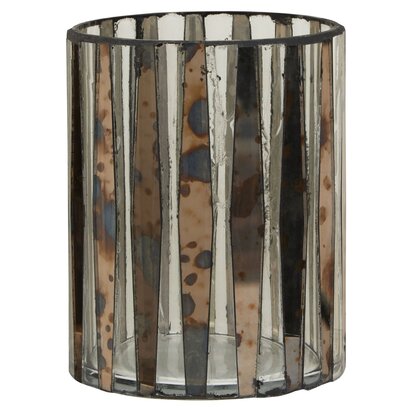 Niaelley Smoked Anitque Finish Small Candle Holder