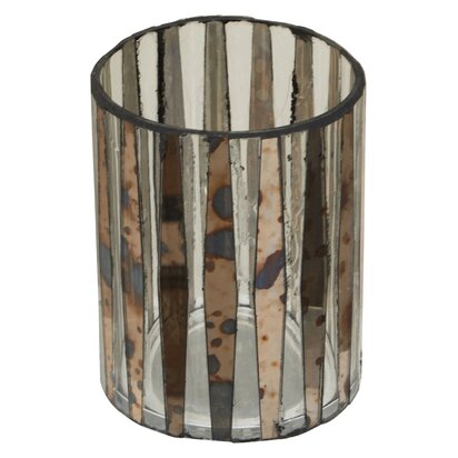 Niaelley Smoked Anitque Finish Small Candle Holder