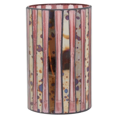 Niaelley Pink Antique Finish Large Candle Holder