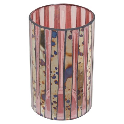 Niaelley Pink Antique Finish Large Candle Holder