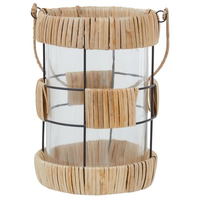 Beaubury Natural And Black Large Lantern