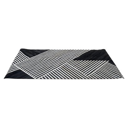Niaestead Safira Large Black And White Hair on Leather Rug
