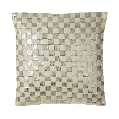 Niaestead Kensington Townhouse Square Ivory And Silver Check Cushion