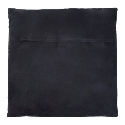 Niaestead Safira Black Hair on Leather Patchwork Cushion