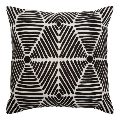 Niaestead Ozella Black And White Square Embroidered Cushion
