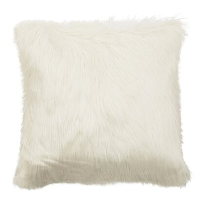 Niaestead Lamina Cream Square Fur Cushion