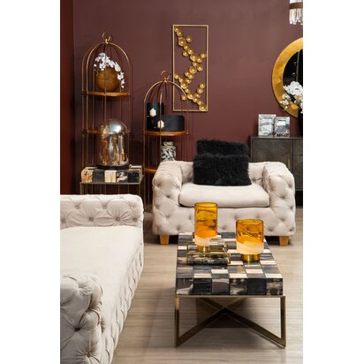 Niaestead Real Mongolian Fur Black Square Cushion
