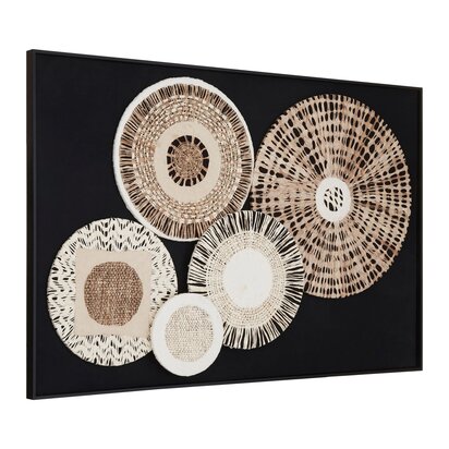 Melincombe Natural And black Paper Design Wall Art