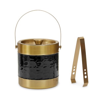 Greiria Black Enamel Ice Bucket