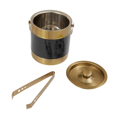 Greiria Black Enamel Ice Bucket