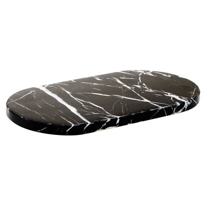 Elowmere Oval Black Marble Chopping and Serving Board