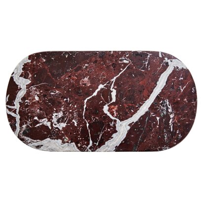 Elowmere Oval Red Marble Serving Board
