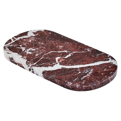 Elowmere Oval Red Marble Serving Board