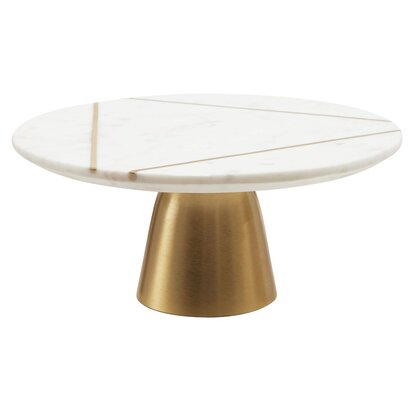 Alinell White Marble Cake Stand