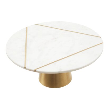Alinell White Marble Cake Stand