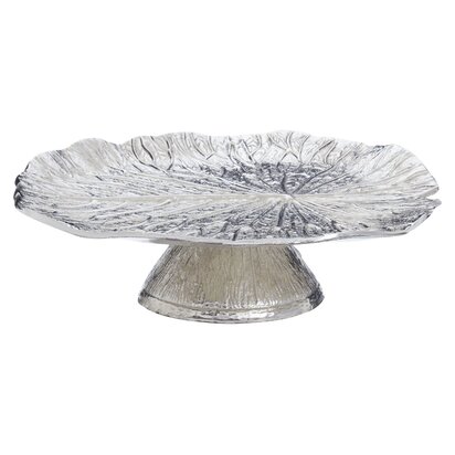 Delubourne Silver Finish Lotus Leaf Cake Stand