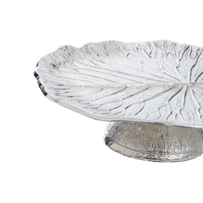 Delubourne Silver Finish Lotus Leaf Cake Stand